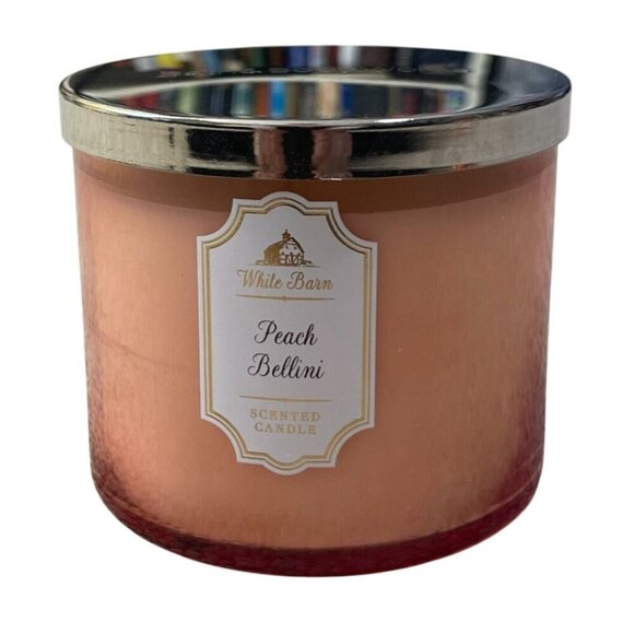 Bath & Body Works Peach Bellini Scented Candle 3 Wick 14.5oz - Picture 1 of 8